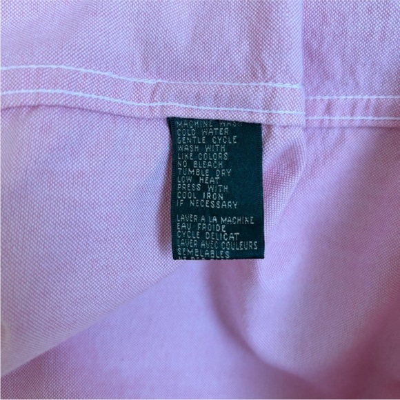 Ralph Lauren Vintage Oxford Shirt Crest 90s Button Down Blouse Pink Size Small 4 - Picture 11 of 14